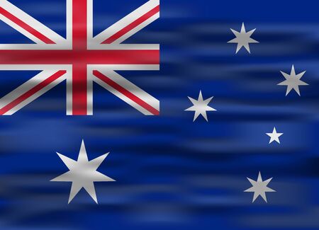 realistic flag australiaのイラスト素材