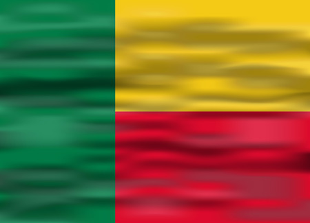 realistic flag beninのイラスト素材