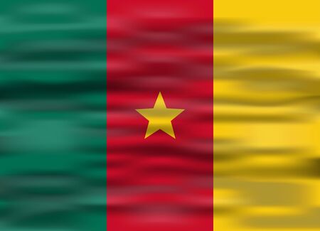 realistic flag cameroonのイラスト素材