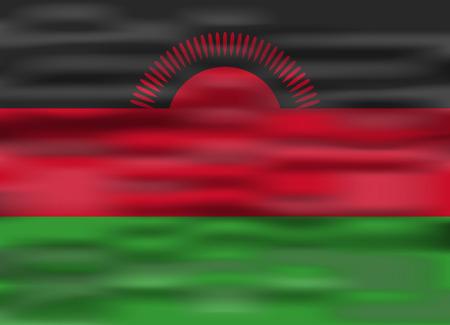 realistic flag malawiのイラスト素材