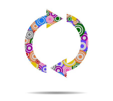 double arrow circles icon vectorのイラスト素材