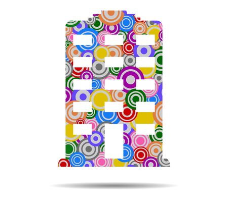 building circles icon vectorのイラスト素材