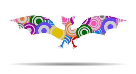 bat circles icon vectorのイラスト素材