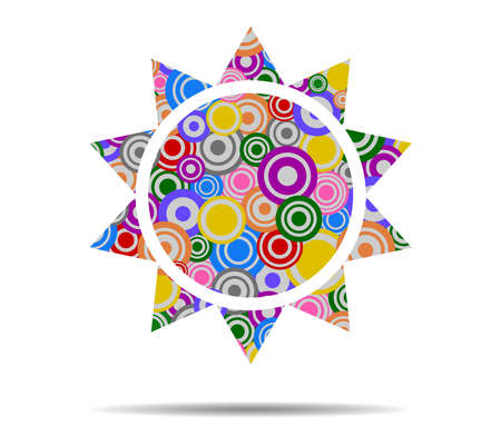abstract sun circles icon vectorのイラスト素材
