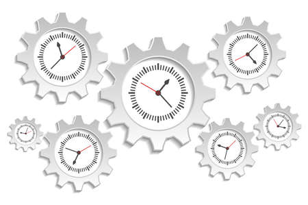 clocks and timeのイラスト素材