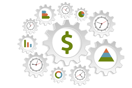 marketing and timeのイラスト素材