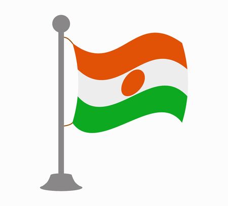 niger flag mastのイラスト素材