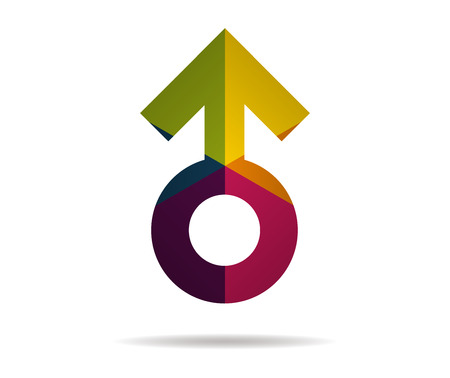 male multicolor icon vectorのイラスト素材