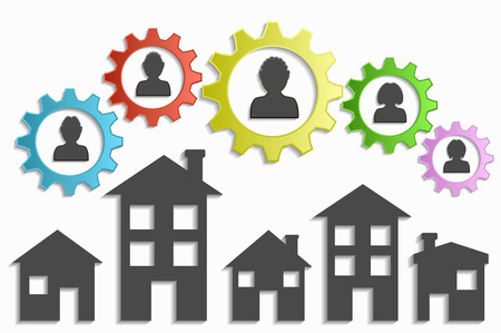 people living in housesのイラスト素材