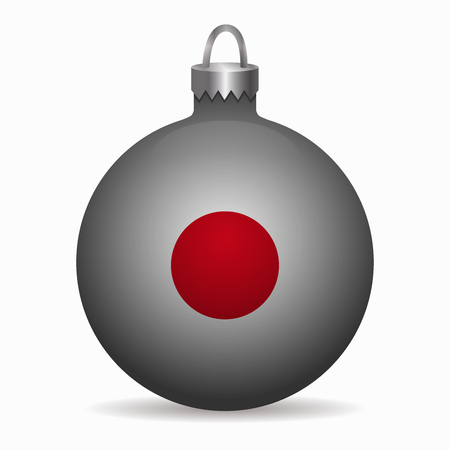 japan flag christmas ball vectorのイラスト素材