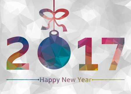 2017 low poly background new yearsのイラスト素材