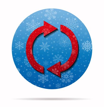 double arrow christmas icon in circleのイラスト素材