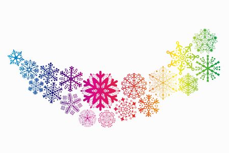 line of snowflakesのイラスト素材