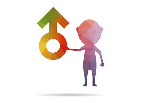 low poly male childのイラスト素材