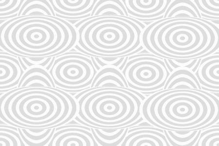 Circles shapes seamless wallpaper whiteのイラスト素材