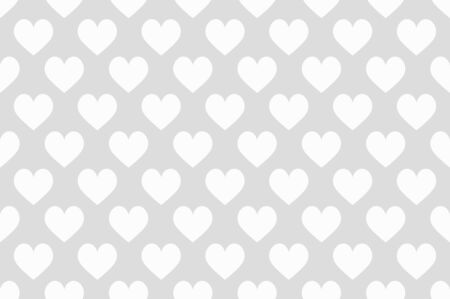 Hearts seamless wallpaper whiteのイラスト素材