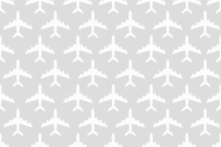 Planes seamless wallpaper whiteのイラスト素材