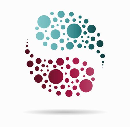 double drop circular iconのイラスト素材