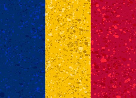 chad flag grunge illustrationのイラスト素材