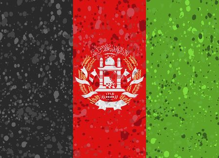 afghanistan flag grunge illustrationのイラスト素材