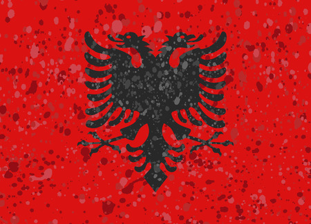 albania flag grunge illustrationのイラスト素材