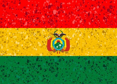 bolivia flag grunge illustrationのイラスト素材