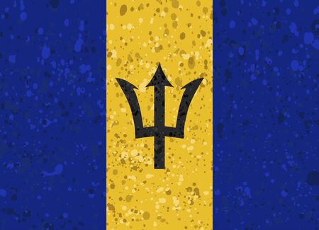 barbados flag grunge illustrationのイラスト素材