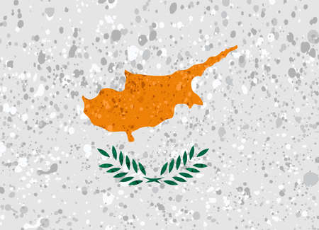 cyprus flag grunge illustrationのイラスト素材