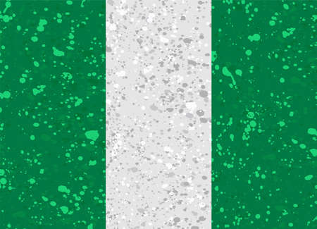 Nigeria flag grunge illustrationのイラスト素材