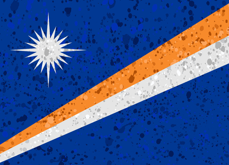 Marshall Islands flag grunge illustrationのイラスト素材