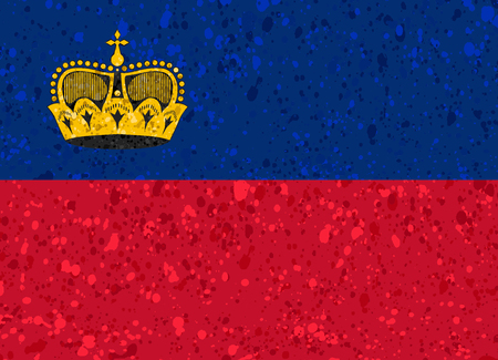 Liechtenstein flag grunge illustrationのイラスト素材