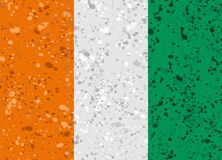 Ivory coast flag grunge illustrationのイラスト素材