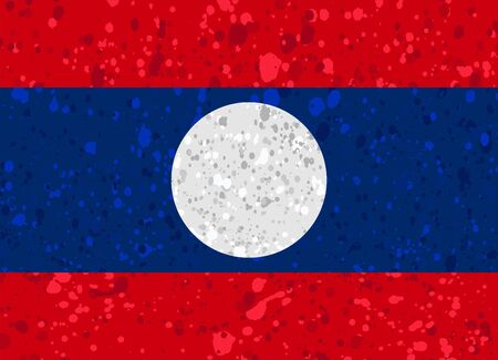 laos flag grunge illustrationのイラスト素材