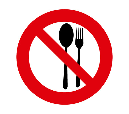 forbidden signal eatingのイラスト素材