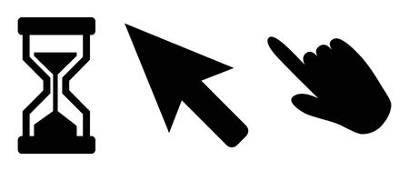 three pointers black icon vectorのイラスト素材