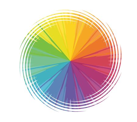 abstract circle multicolored abstract iconのイラスト素材