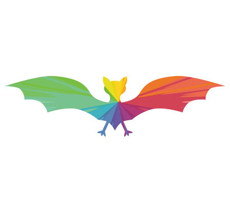 bat multicolored abstract iconのイラスト素材