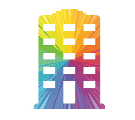 building multicolored abstract iconのイラスト素材