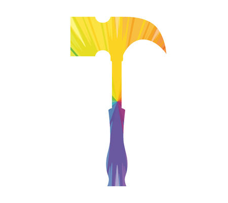 Hammer multicolored abstract iconのイラスト素材