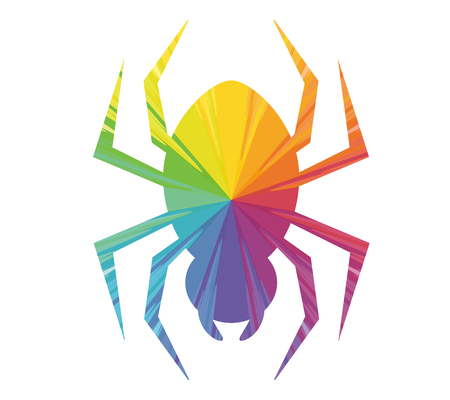 spider multicolored abstract iconのイラスト素材