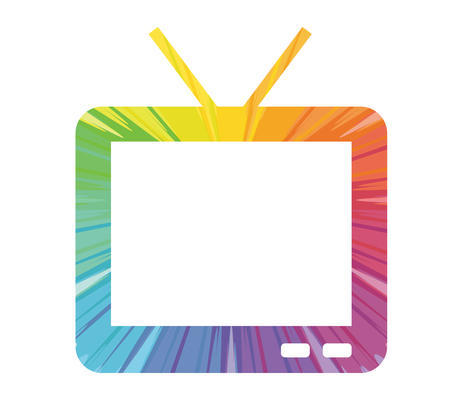 tv multicolored abstract iconのイラスト素材