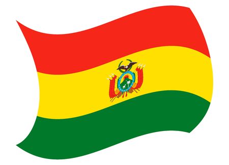 bolivia flag moved by the windのイラスト素材