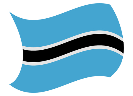 botswana flag moved by the windのイラスト素材
