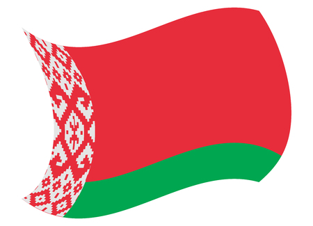 belarus flag moved by the windのイラスト素材