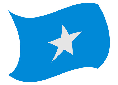 somalia flag moved by the windのイラスト素材