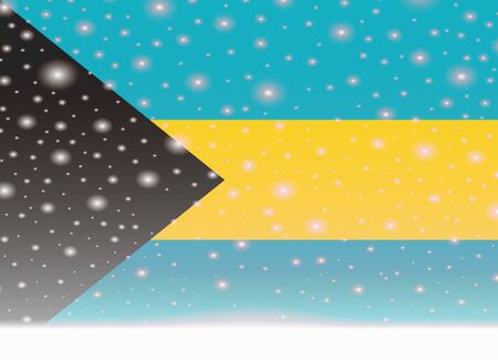 bahamas flag on christmas backgroundのイラスト素材