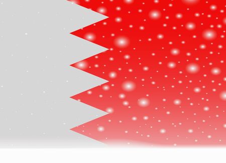 bahrain flag on christmas backgroundのイラスト素材