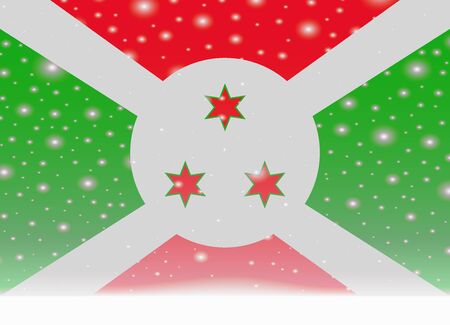 burundi flag on christmas backgroundのイラスト素材
