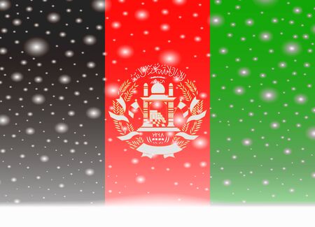 afghanistan flag on christmas backgroundのイラスト素材