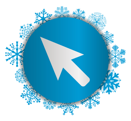 Cursor Christmas icon.のイラスト素材